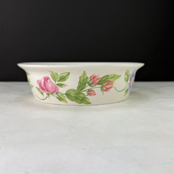 Vintage Pfaltzgraff Dahlia Round Vegetable Bowl with Design - Picture 3 of 9